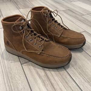 Carhartt Men's Moc Toe Wedge Chukka Soft Toe Work Boot Brown CMX4023 - Size 11